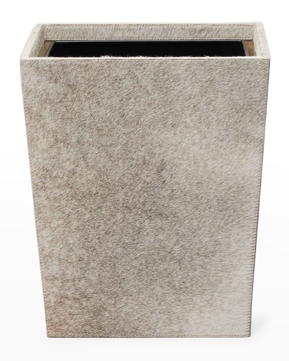 Hyde Gray Rectangular Hairhide Wastebasket